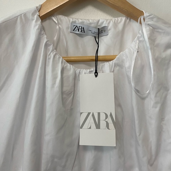 Zara Pleated Poplin top - Picture 7 of 14